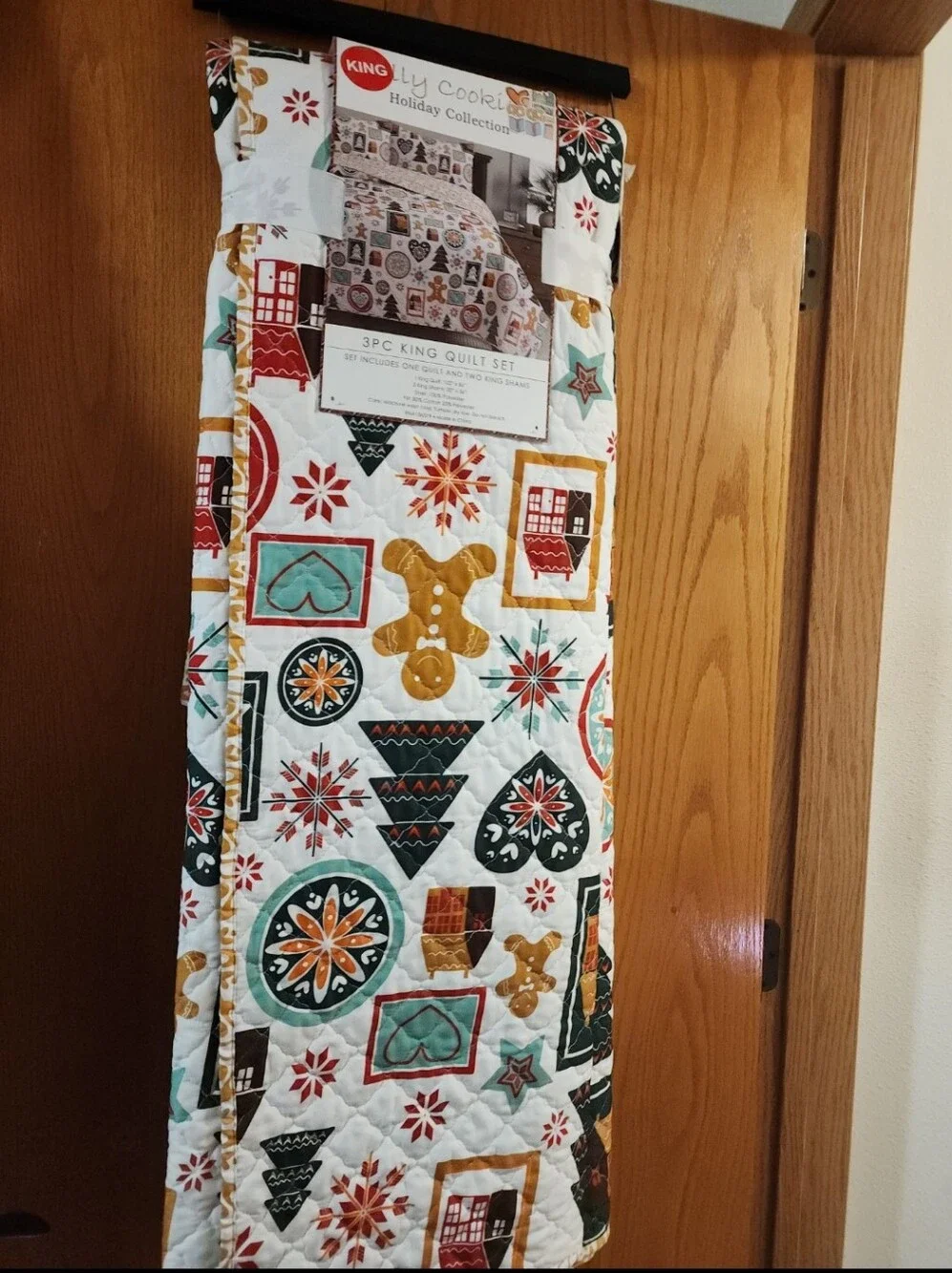 ✨️NWT STUNNING CHRISTMAS 3PC SET / KING QUILT/ 2 SHAMS / 🎄🎁❤️
